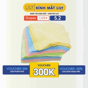 COMBO 10 - Khăn Lau Kính Đa Năng Chuyên Dụng - Lau Mắt Kính Cận Mặt Kính Điện Thoại Lilyeyewear