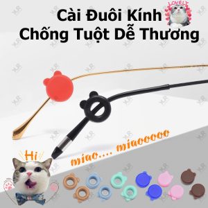 Cài Silicon chống tuột cố định mắt kính thiết kế trái tim, Mèo, gấu, ngôi sao tiện lợi khi chơi thế thao